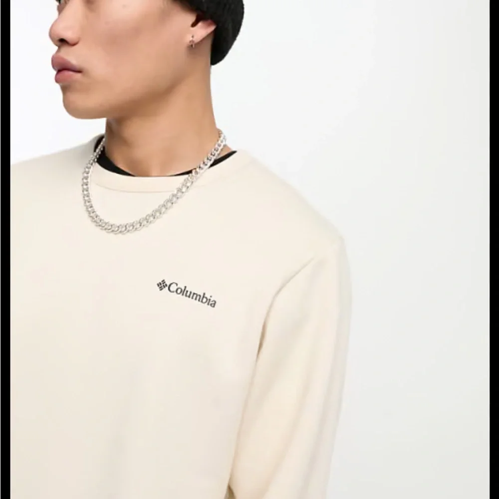 Columbia men’s Hart Mountain II Crew ivory oatmeal crew neck fleece sweatshirt M